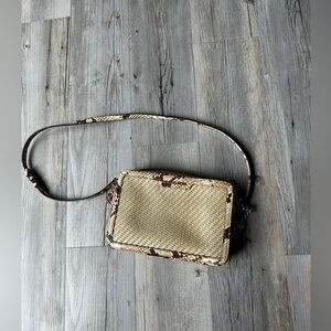 Michael Kors Jet Set Large East West Straw Python Capsule Crossbody Bag